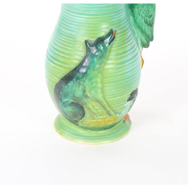 Ceramic Mid-20th Century Burleigh Ware England Green Ceramic Heron Pitcher For Sale - Image 7 of 12