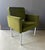 Mid-Century Modern 1970s Mid Century Armchair Upholstered in Green Velvet in the Style of Knoll For Sale - Image 3 of 8
