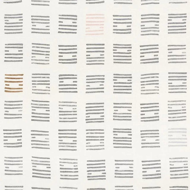 Boho Chic Schumacher X Caroline Z Hurley Tiasquam Fabric in Charcoal For Sale - Image 3 of 3