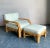 Early 21st Century Vintage Boho Bielecky Brothers Rattan Lounge Chair With Ottoman For Sale - Image 5 of 8