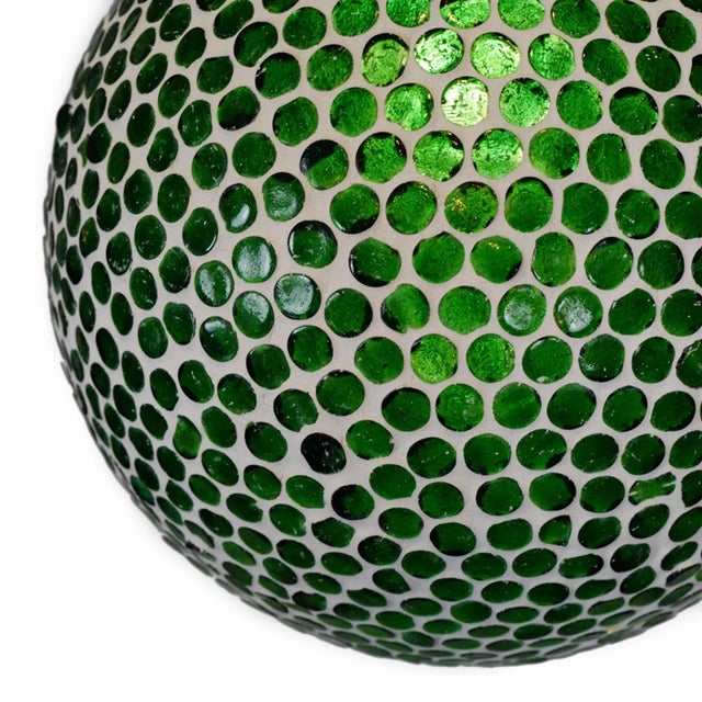 Green Mosaic Globe Pendant Small For Sale - Image 4 of 8