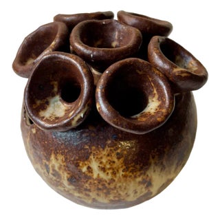 Brutalist Glazed Vase in Stoneware by Søren Visby, 1970s For Sale