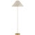 Traditional Marie Flanigan by Visual Comfort Signature Wimberley Medium Wrapped Floor Lamp in Soft Brass with White Wicker Shade For Sale - Image 3 of 3