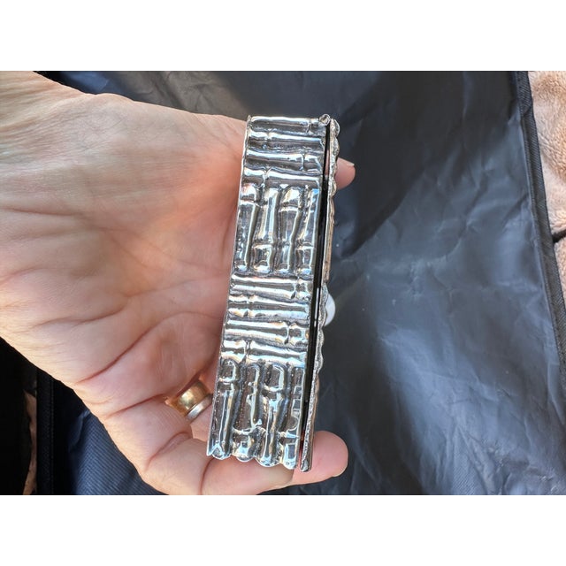 This is a vintage French silverplated faux bamboo box, attributed to the style of Maison Baguès, circa 1960’s. Minor...