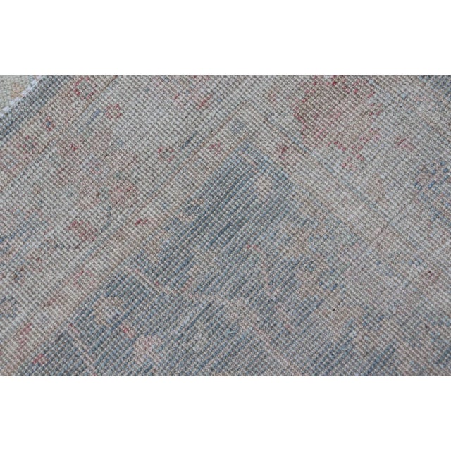 Keivan Woven Arts Oushak Rug With Light Blue Field 2'11 X 5'8 For Sale - Image 9 of 9