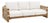 Organic Modern Solid Teak & Handwoven Rope Three-Seat Sofa With Ivory Cushions For Sale