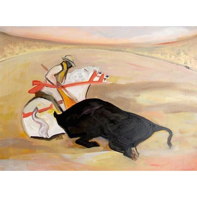 Carlo Massimo FRANCHI Bull and knight oil on canvas Hand signed on the back 40 x 50 cm This piece is attributed to the...