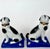 Late 19th Century Pair of Porcelain Pug Dog Figurines on Cobalt Blue Bases, Late 19th Century For Sale - Image 5 of 18