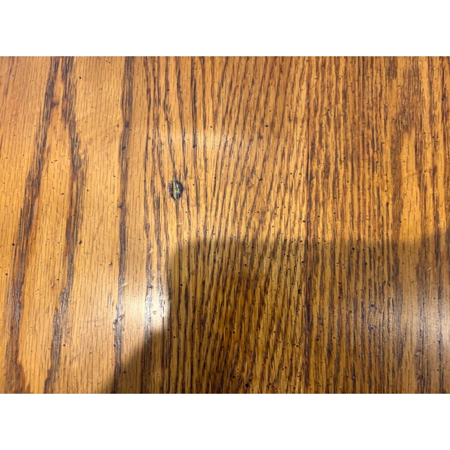 Vintage Riverside Oak Drop-Leaf End Tables With Drawers – Pair For Sale - Image 9 of 12