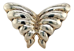 1990s Tiffany & Co. Estate Butterfly Brooch Sterling Silver 10.3 Grams