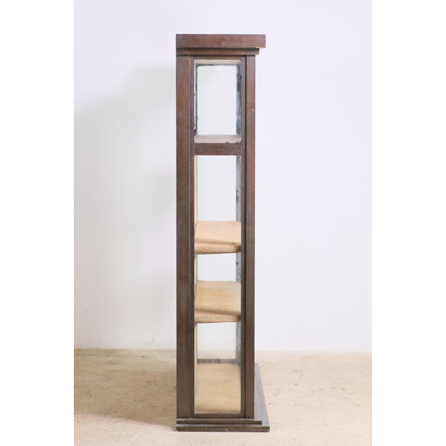Mid 20th Century European 5 Ft. Brass Free Standing Display Case For Sale - Image 11 of 14