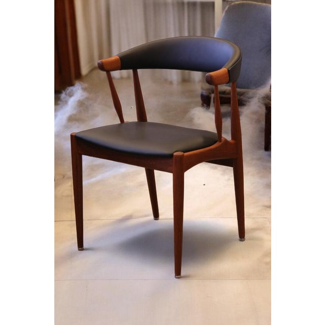 BA113 Armchair in Teak and Leather by Johannes Andersen for Bröderna Andersson, 1960s For Sale - Image 9 of 18