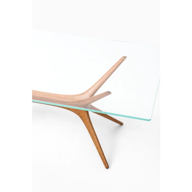 Wood 9020 Oak & Glass Coffee Table by Tapio Wirkkala for Asko, 1950s For Sale - Image 7 of 15