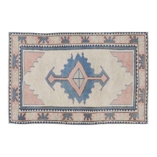 Vintage Turkish Anatolian Hand Knotted Wool Rug, 2'6x3'9 For Sale