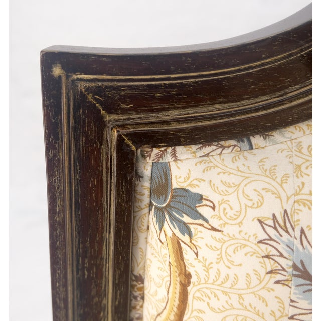 Pair of Very Fine Cerused Mahogany New Upholstery Twin Size Headboards Beds MINT For Sale - Image 10 of 18