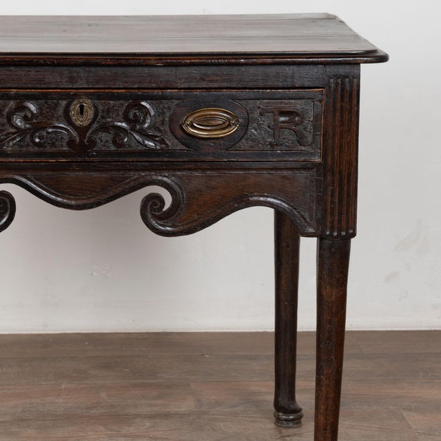 Late 18th Century English Carved Walnut Side Table With Drawer For Sale - Image 12 of 16