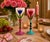 Ulrica Hydman-Vallien Late 20th Century Kosta Boda “Tulipa” Hand-Painted Art Glass Goblets by Ulrica Hydman-Vallien – Pair For Sale - Image 4 of 18