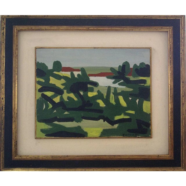 Landscape. Villa Borghese (Rome, Italy) - Oil on Canvas 1960 ca. 1960s For Sale - Image 3 of 3
