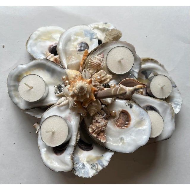 Oyster Shell and Salt Water Shell Centerpiece Table Decor For Sale - Image 10 of 13