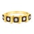 Contemporary 10K Yellow Gold Flashed .925 Sterling Silver Miracle-Set Diamond 5-Stone Ring Band (1/4 Cttw, J-K Color, I2-I3 Clarity) - Size 6 For Sale - Image 3 of 6