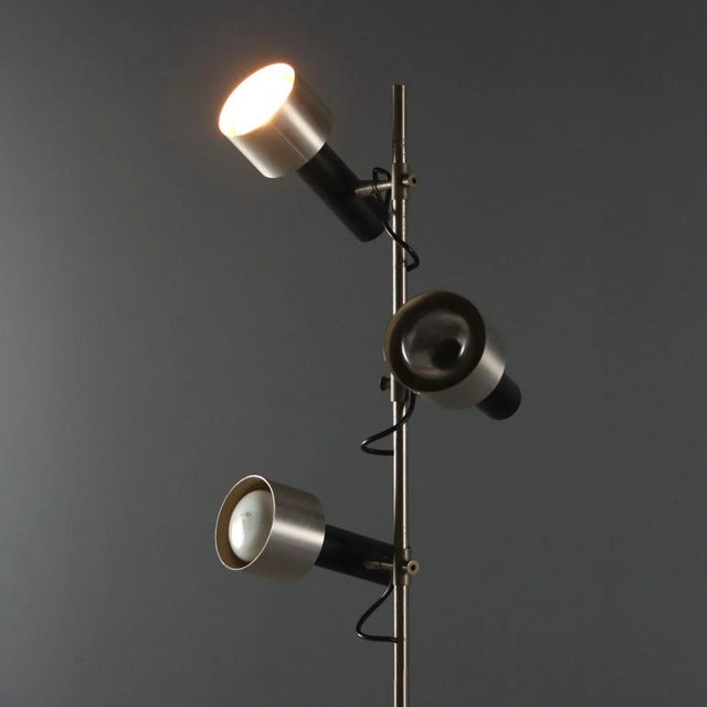 Vintage Floor Lamp in Aluminium and Iron, Italy, 1960s For Sale - Image 4 of 11