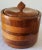 Wood Mid-Century American Walnut Weathered Ice Bucket With Lid Glass Liner For Sale - Image 7 of 9