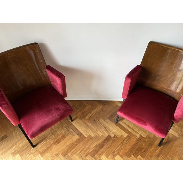 1950s Set of Mid-Century Theatre Armchairs, 1950s For Sale - Image 5 of 18