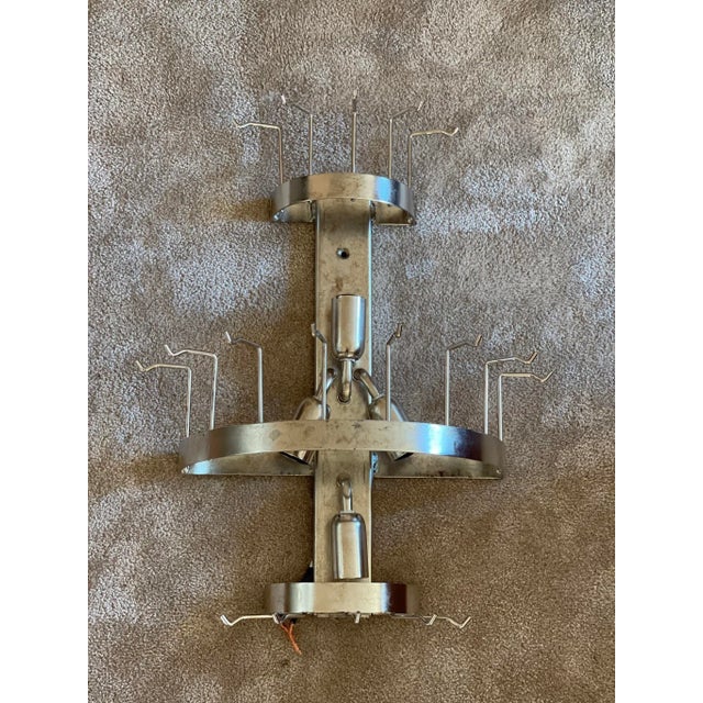 Murano wall lamp consisting of eighteen tubular glass prisms in honey tone with finishes and fittings in chrome. Glass...