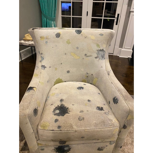 Textile Custom Swivel Chairs - Set of 2 For Sale - Image 7 of 10