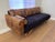 1960's MCM Sofa - Reupholstered in a Luxuriously Soft Black Chenille and a Burnt Orange/Tan/Brown Paisley Cotton Fabric For Sale - Image 11 of 11