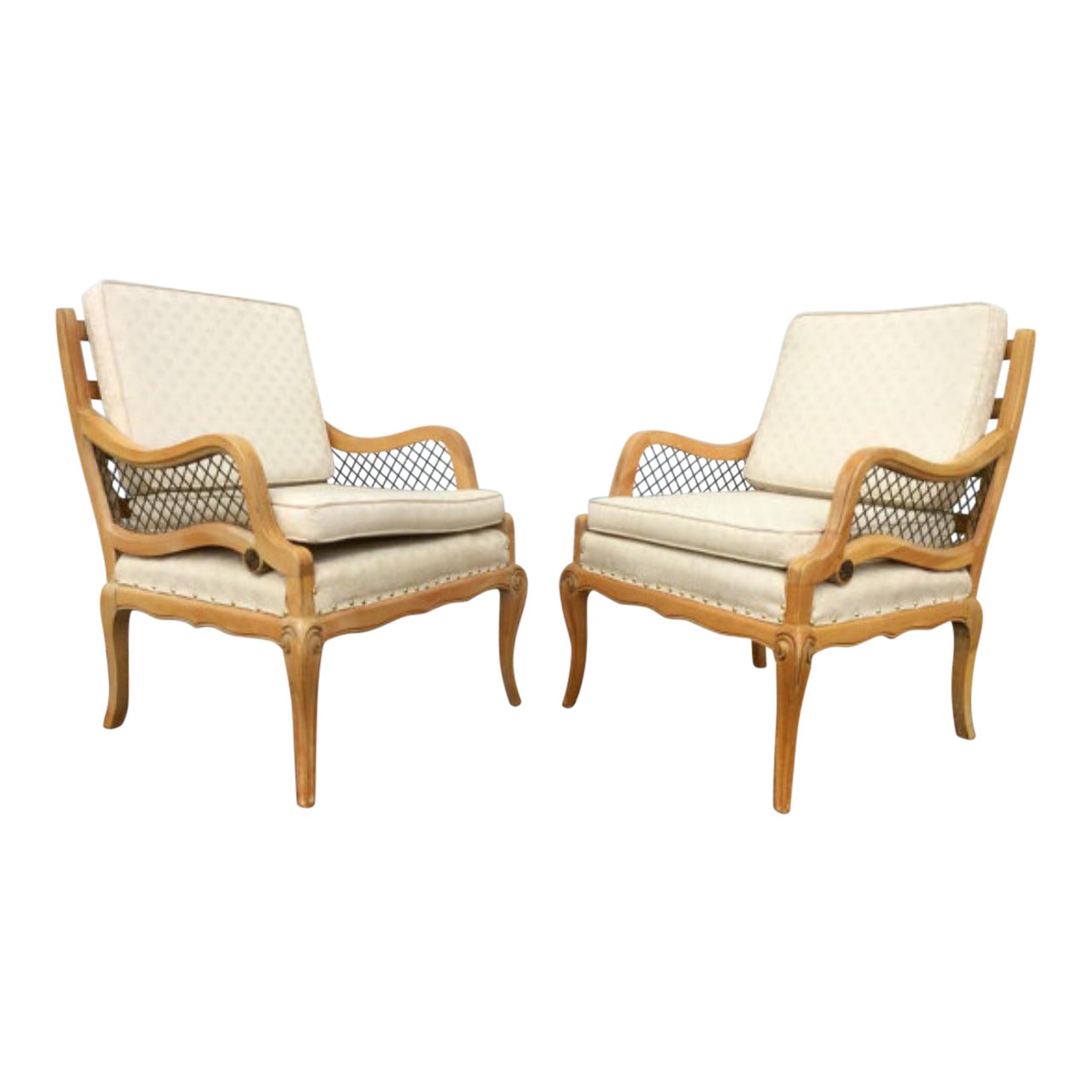 Country French Lounge Chairs A Pair Chairish
