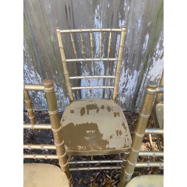 Wood Vintage Shelby Williams Chiavari Chairs - Set of 4 For Sale - Image 7 of 11