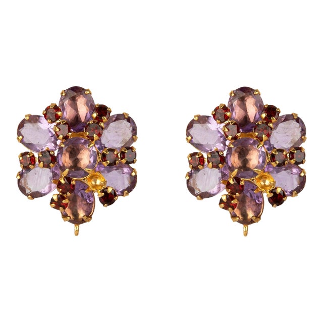 Marcela Studs in Purple, a pair For Sale