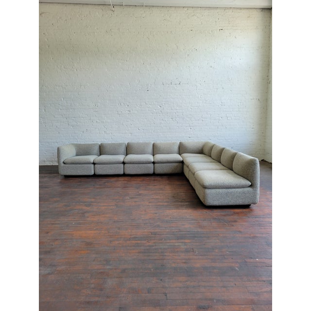 Textile 1980s Ganging Elysée 8 Pc Modular Sectional Sofa by Steelcase For Sale - Image 7 of 16