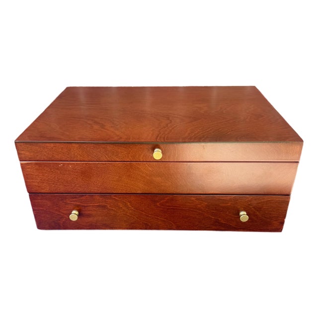 Reed & Barton "Easton" Mahogany Silverware Chest For Sale