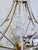 Vintage French Brass Chandelier With Hand Cut Rock Crystals For Sale - Image 9 of 10