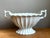 Ironstone China Ironstone Fluted Ceramic Footed Orchid Bowl For Sale - Image 4 of 12