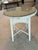 Vintage White Wicker Round Table For Sale - Image 4 of 4