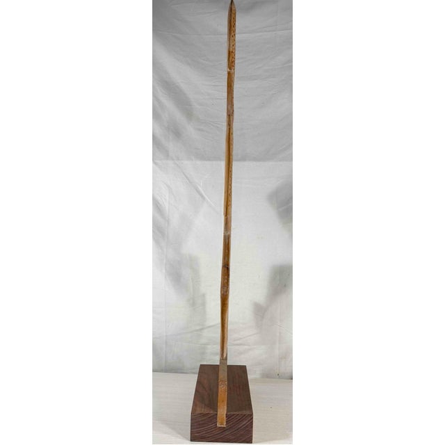 "Thin Figure" — Pine Abstract Figural Sculpture, Herbert Simon 1965 For Sale - Image 6 of 8
