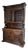 Antique Carved Oak Display Cabinet with Barley Twist Columns For Sale