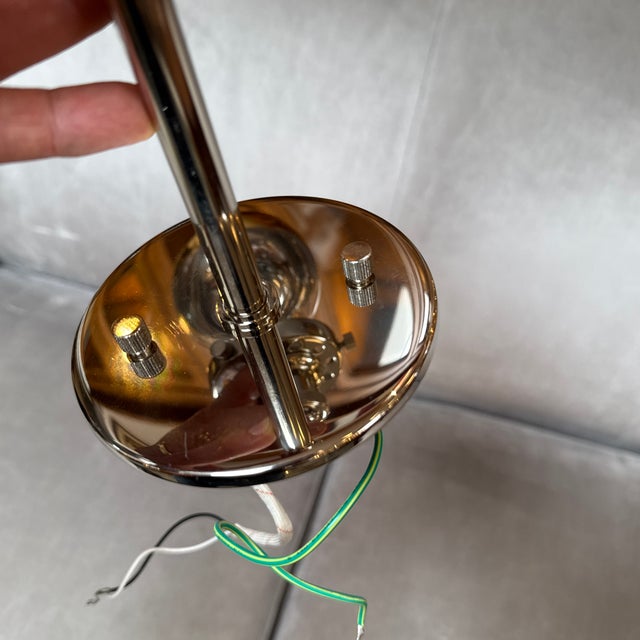 Metal Restoration Hardware Bistro Globe Polished Steel Wall Sconces, a Pair For Sale - Image 7 of 12