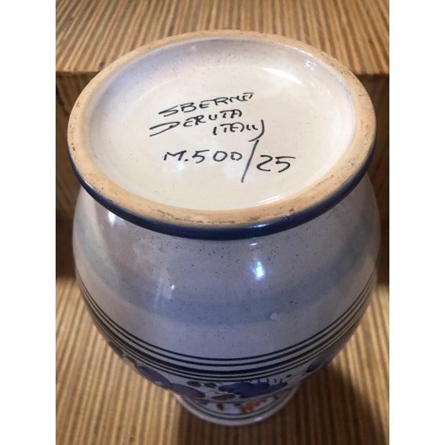 Mid 20th Century Deruta Italian Hand Glazed Vase, Medium Sized For Sale - Image 5 of 6