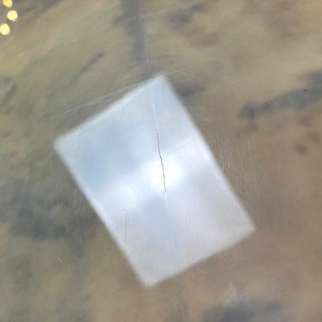 Italian Modern Oval Dining Table in Parchment with Red Lacquered Wood Legs, 1970s For Sale - Image 12 of 18