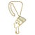 Gold 1970s Nefertiti Pendant Necklace For Sale - Image 8 of 8
