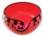 Handcrafted Tomato Red Ceramic Yarn Bowl For Sale