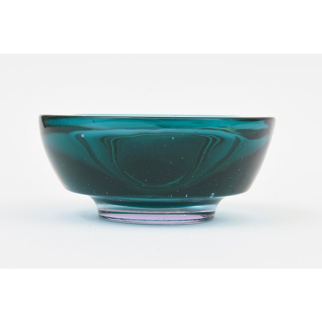 1970s Vintage Murano Sommerso Glass Geode Bowl by Alesandro Mandruzzato, 1970's For Sale - Image 5 of 12