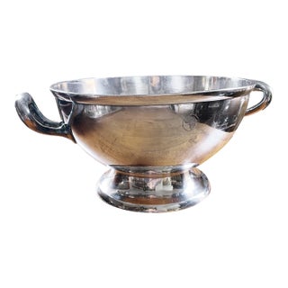 Antique Silver Plated Serving Bowl From Deutsche Africa Line Ship For Sale
