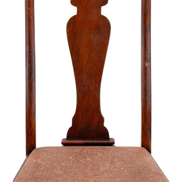 Queen Anne Style Walnut Dining Chairs, 4 For Sale - Image 4 of 5