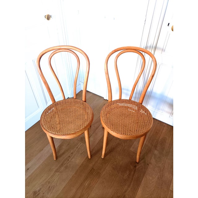 Bistro Chairs in Bent Beechwood by ZPM Radomsko for Thonet, 1960s, Set of 2 For Sale - Image 11 of 14