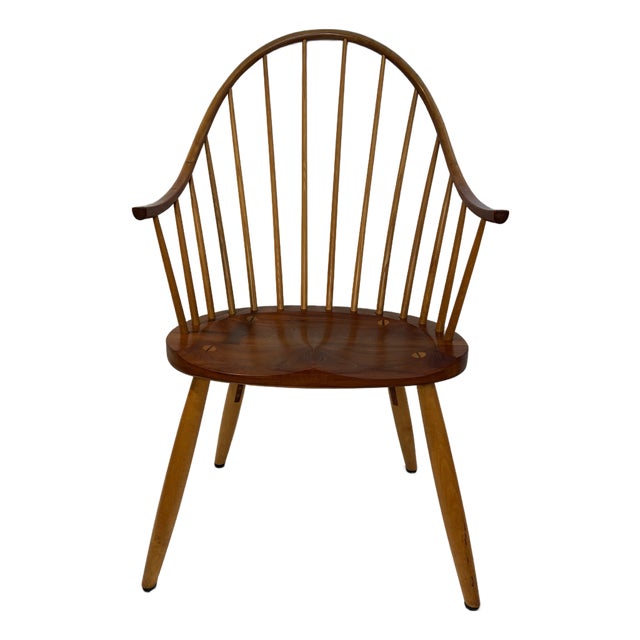 Thos Moser Shaker Cherry Continuous Arm Chairs (2) For Sale